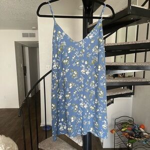 Reformation Blue Floral Mini Dress